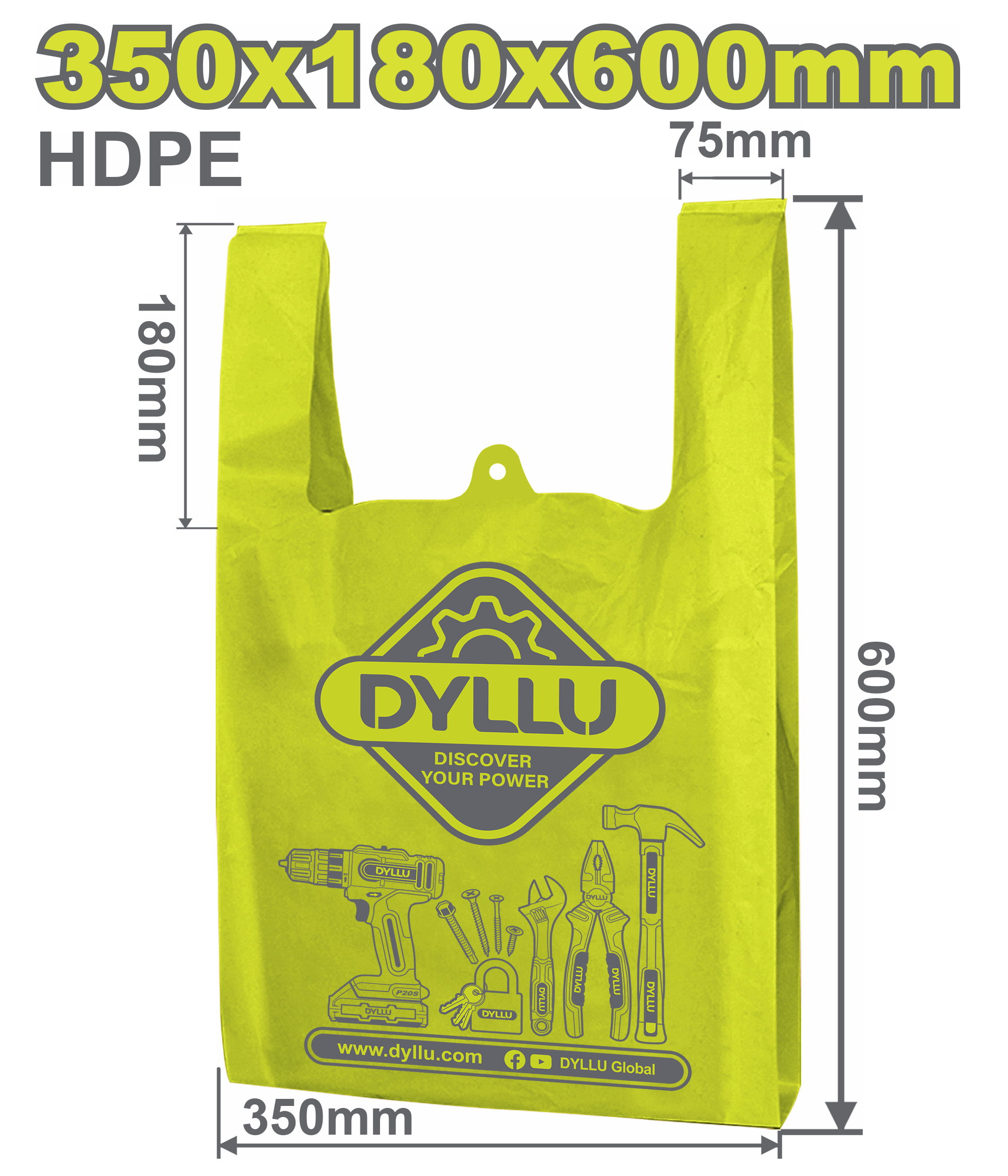 Пластиковый пакет 35х18х60 см DYLLU DTDA1A01
