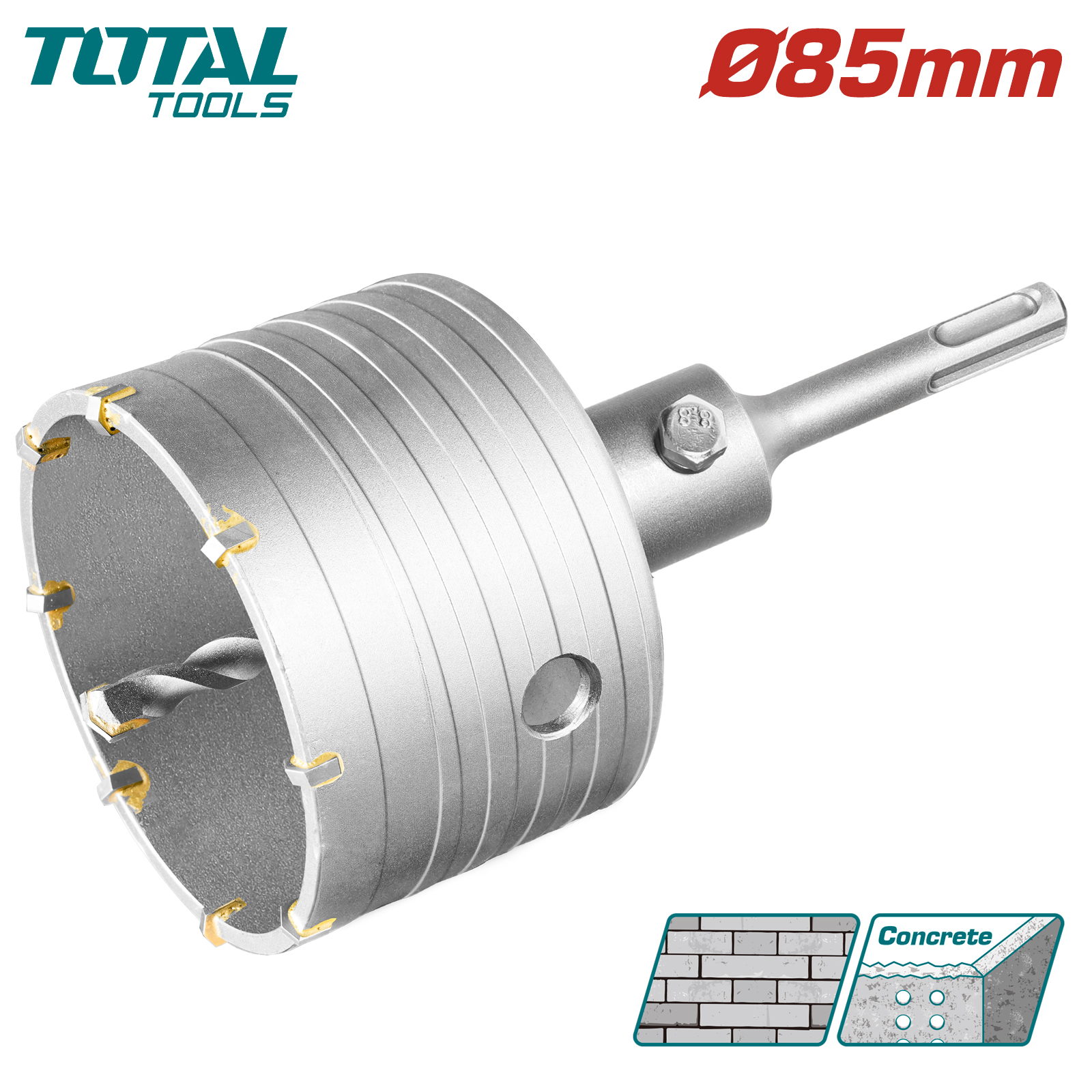 Коронка SDS-plus 85мм TOTAL TAC430851