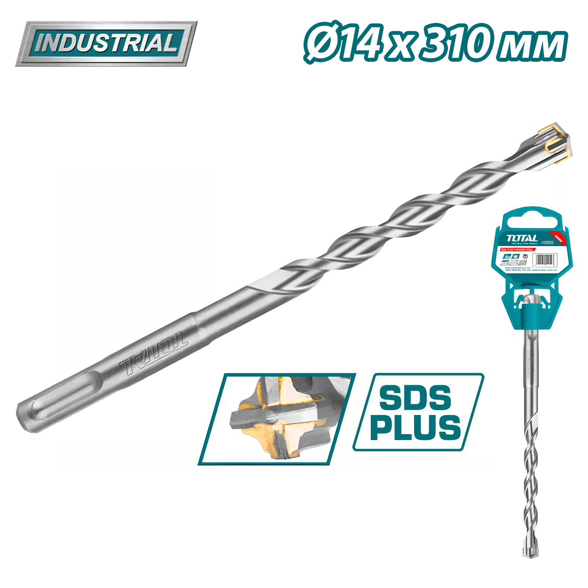 Бур SDS-plus 14x310мм TOTAL TAC311404C