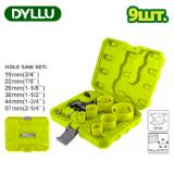 Набор биметаллических коронок для сантехника (9 шт.) DYLLU DTKJ3491
