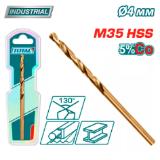 Сверло по металлу M35 HSS-CO 4мм TOTAL TAC11204001