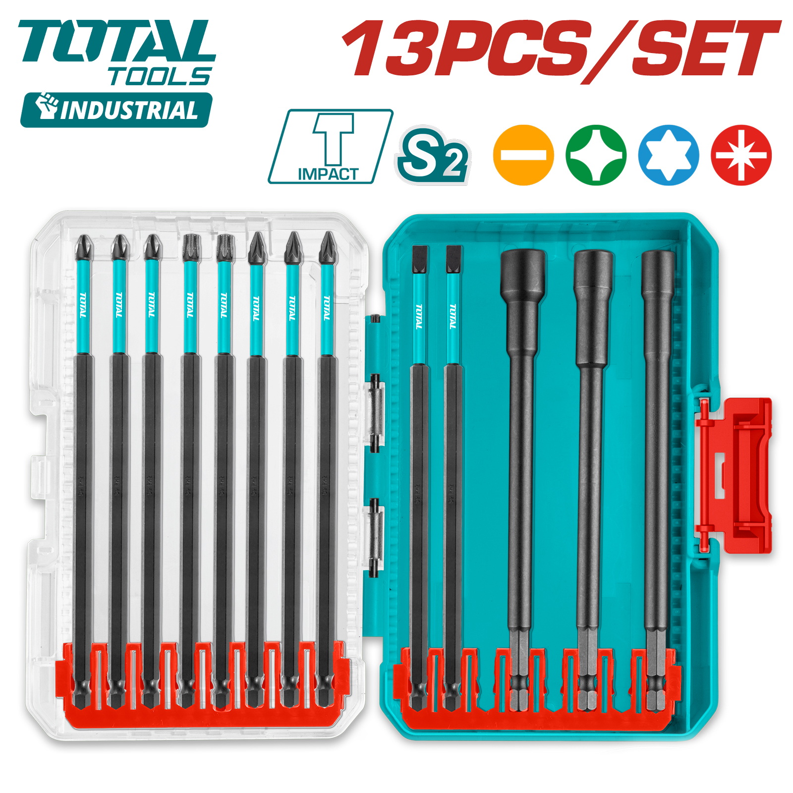 Набор ударных бит TOTAL TACSDL01306 (13 шт)