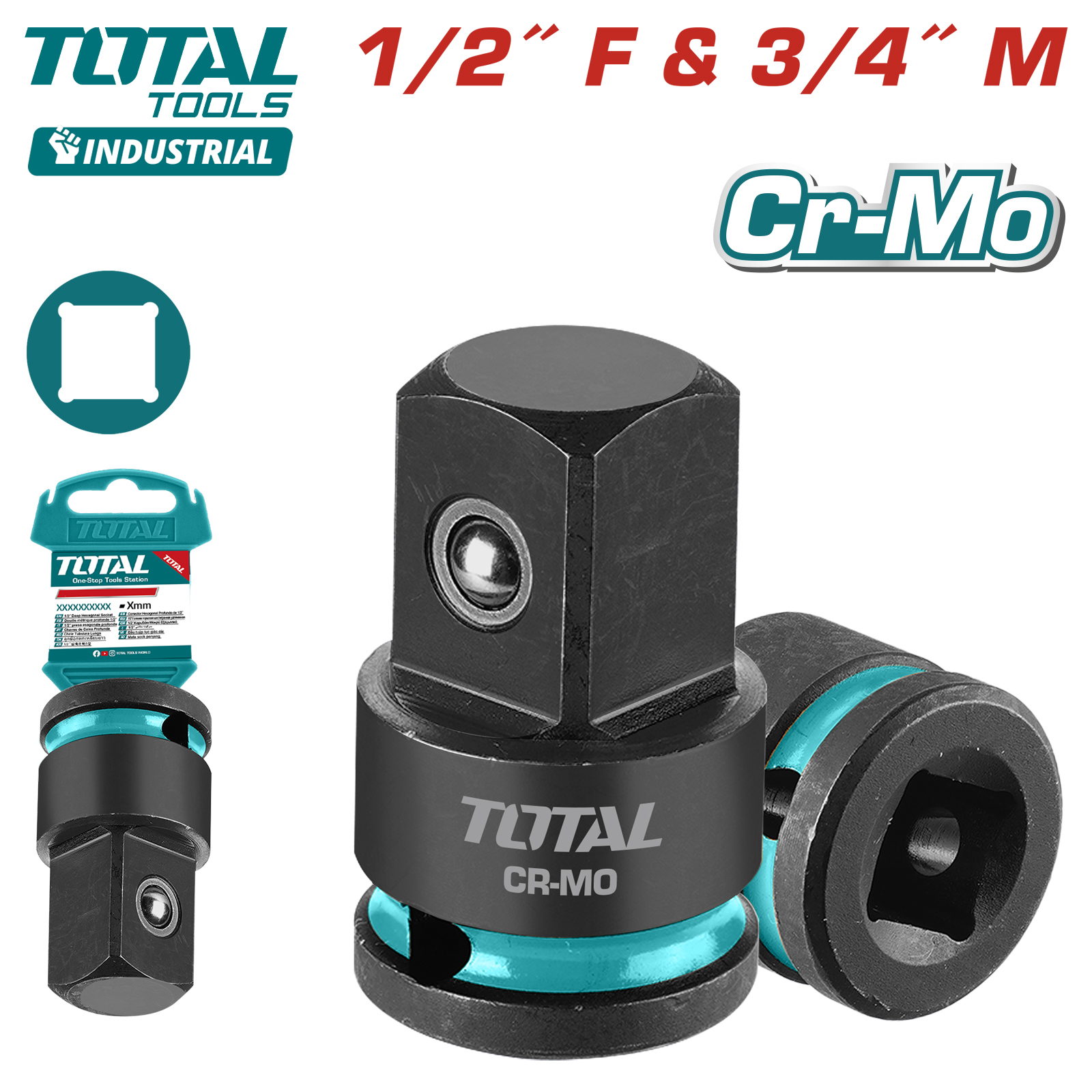 Адаптер ударной головки 1/2 " TOTAL THIAD1234