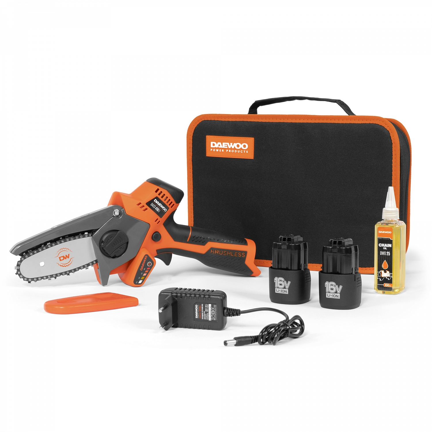 Пила цепная аккумуляторная DAEWOO DACS 416Li SET