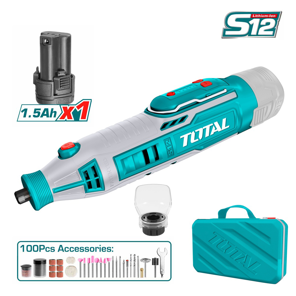 Гравер аккумуляторный TOTAL TMGLI12011