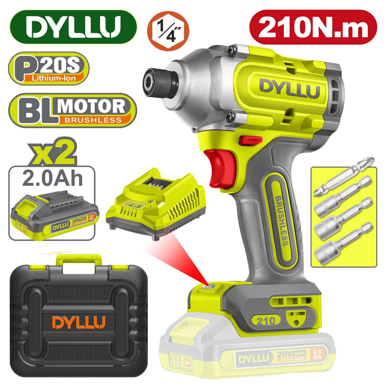 Винтоверт аккумуляторный DYLLU DTCD2B21