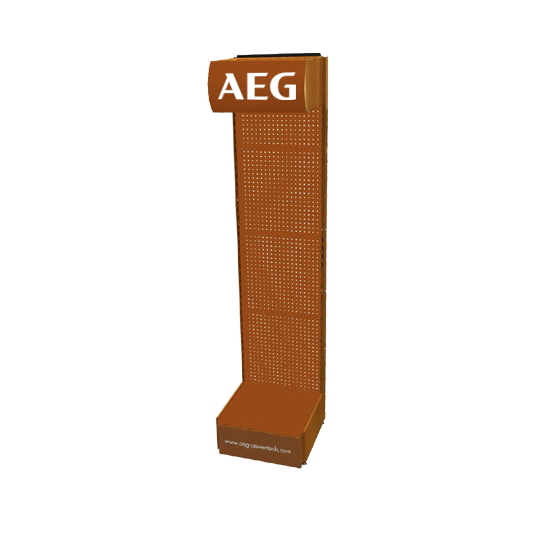 Стенд пристенный перфорированный AEG 500х2230х570 без подсветки
