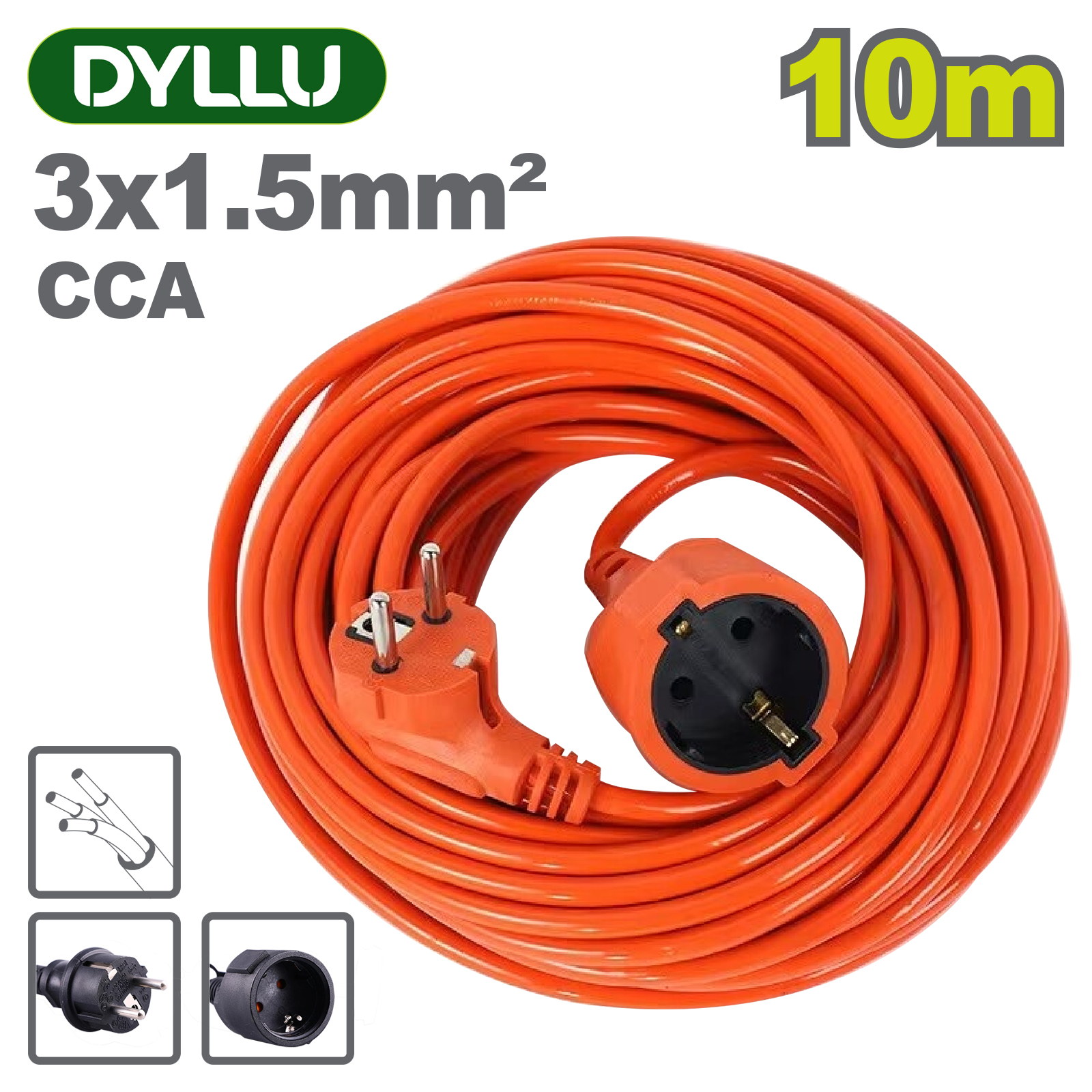 Удлинитель 10м DYLLU DTEJAG03
