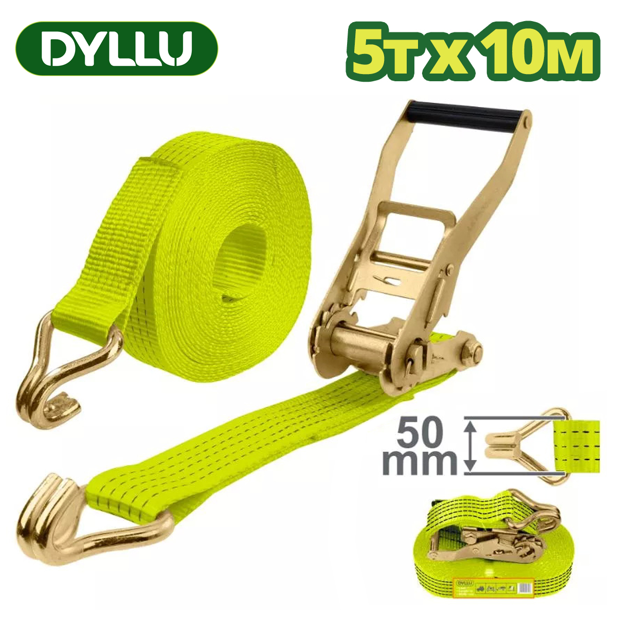Ремни с храповым механизмом 5 тонн 10 м DYLLU DTRT13510