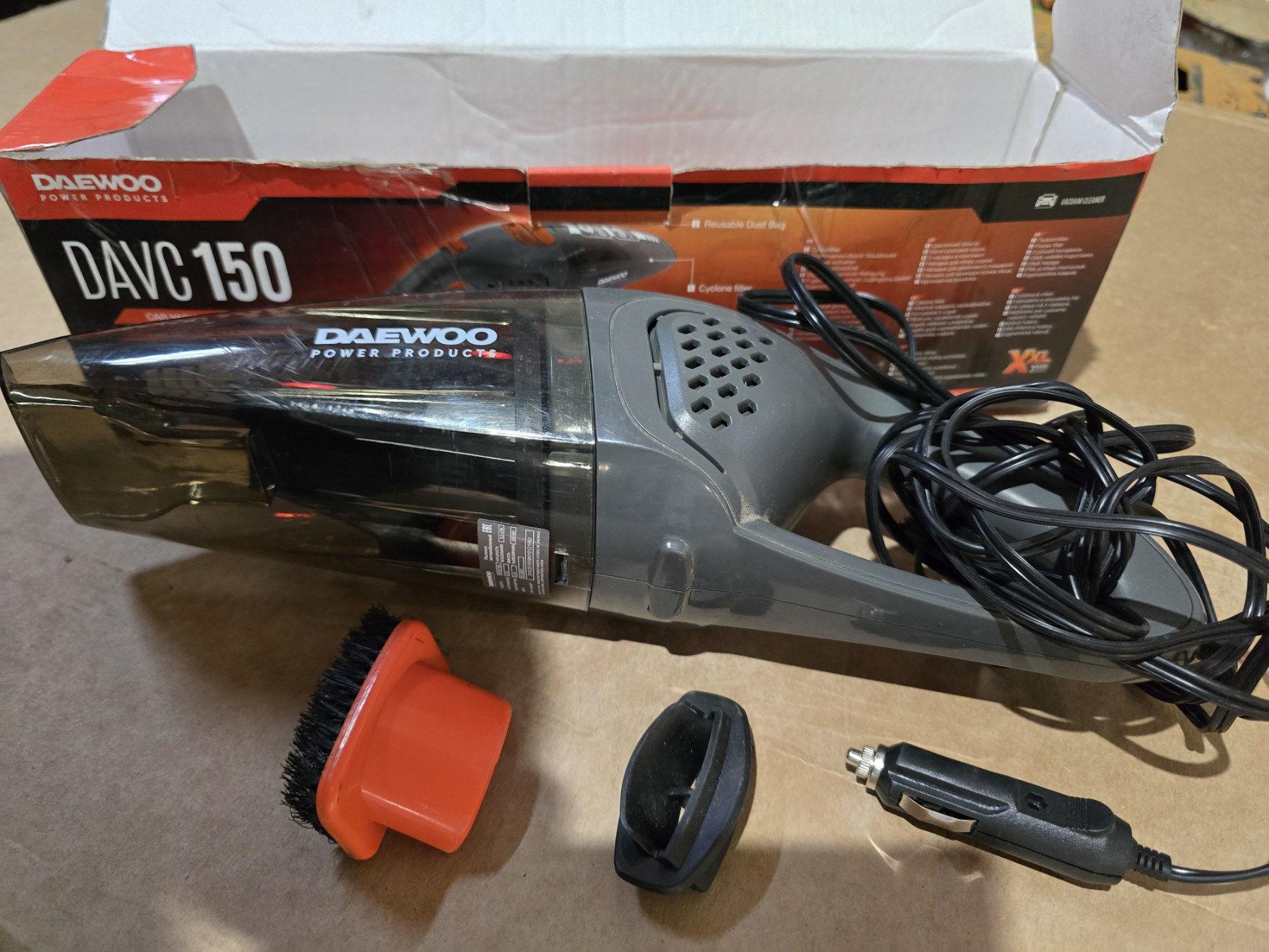 (Уценка) Пылесос автомобильный DAEWOO 12В DAVC 150