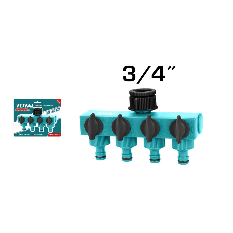 Распределитель 4-х канальный 3/4 " TOTAL THHC604101