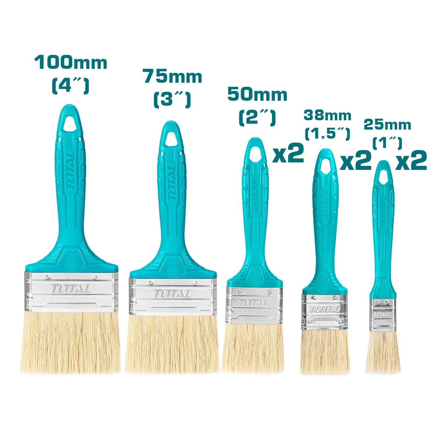Набор кистей TOTAL THT8450801 (8 шт)