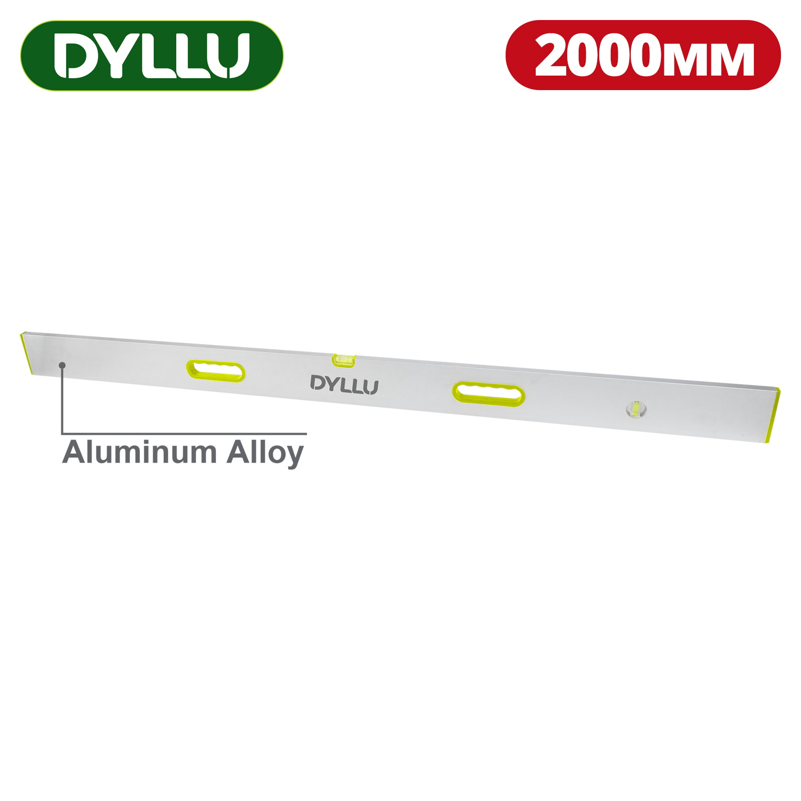 Правило алюминиевое с уровнем 2000мм DYLLU DTSL6G200