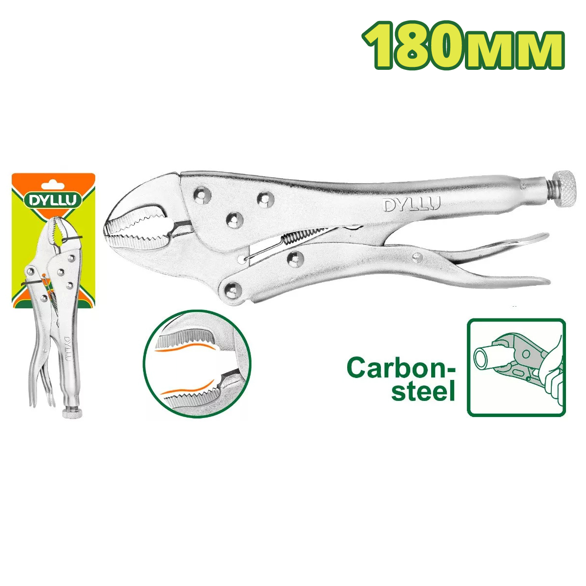 Зажим с фиксатором 180 мм DYLLU DTLP1107