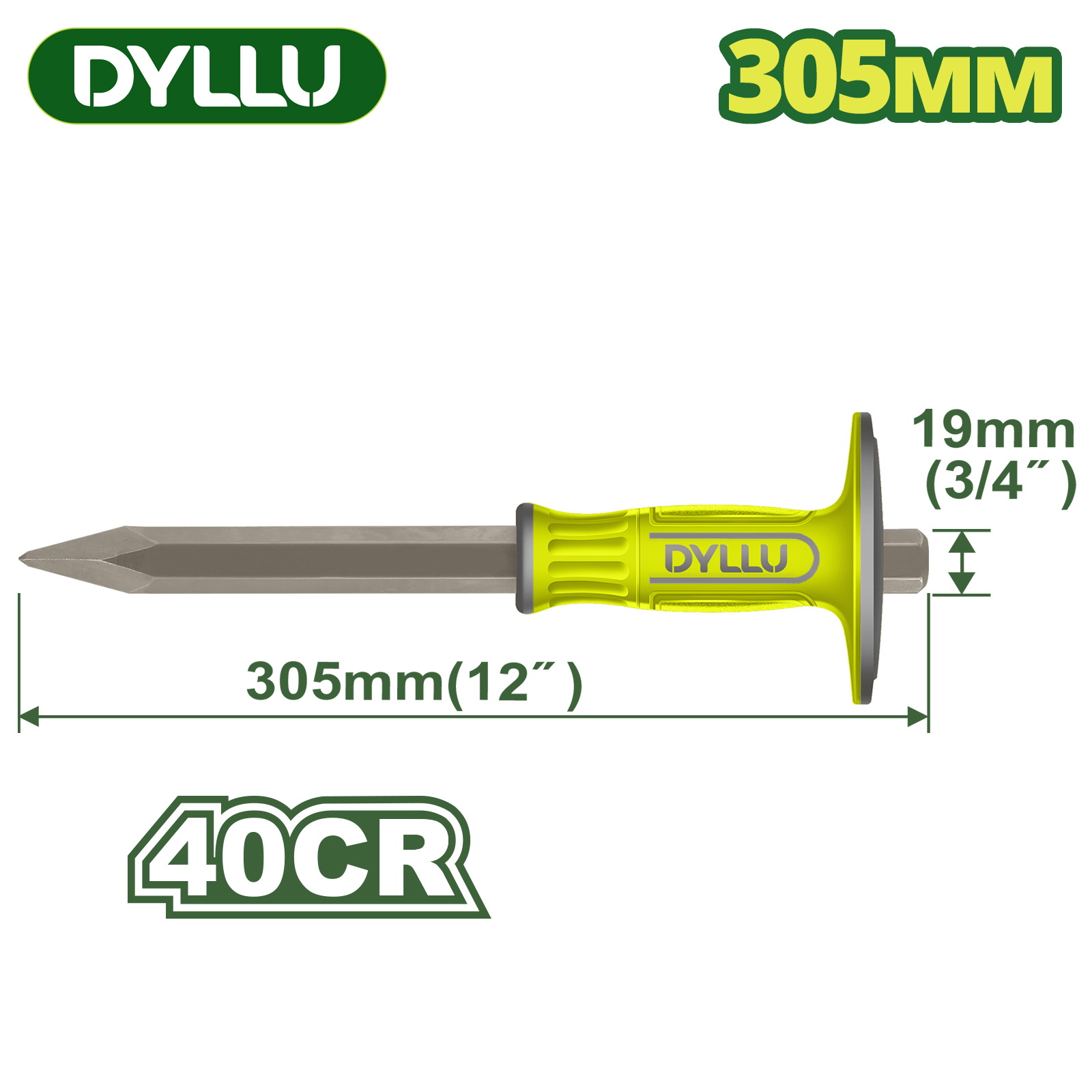 Зубило 305x19x4мм с протектором DYLLU DTCC2314
