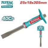 Зубило 25X19X305мм с протектором TOTAL THT4532519