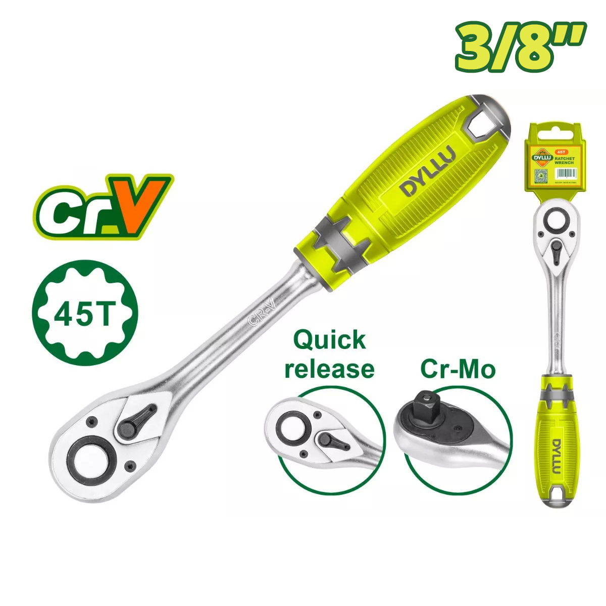 Ключ-трещотка 3/8 " DYLLU DTRW1238