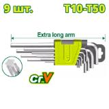 Набор ключей шестигранных Torx T10-T50 мм DYLLU DTHK3292 (9 шт.)