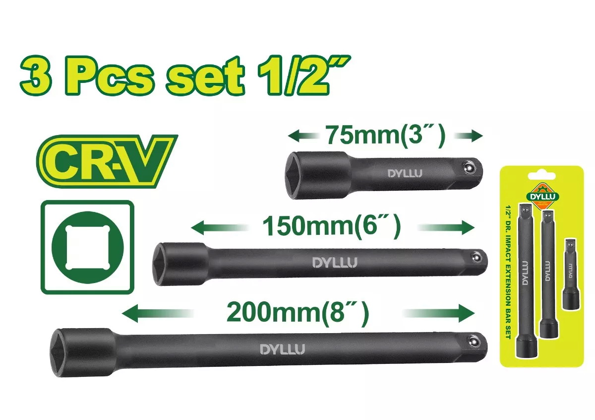 Набор удлинителей ударных 1/2 " DYLLU DTMS7403 (3 шт)
