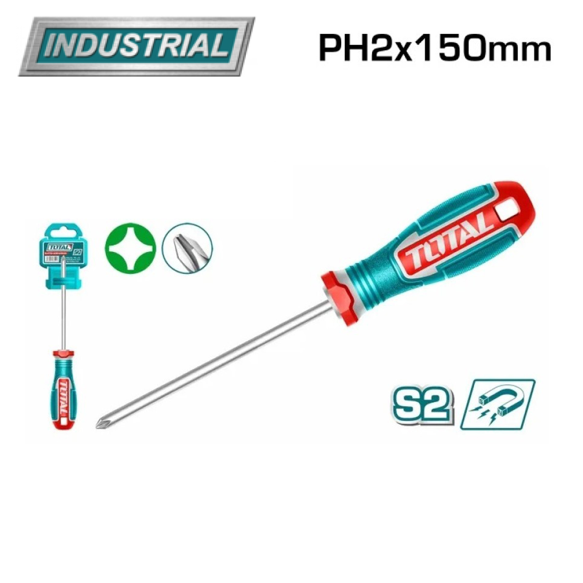Отвертка крестовая PH2x150мм TOTAL TSDPH2150