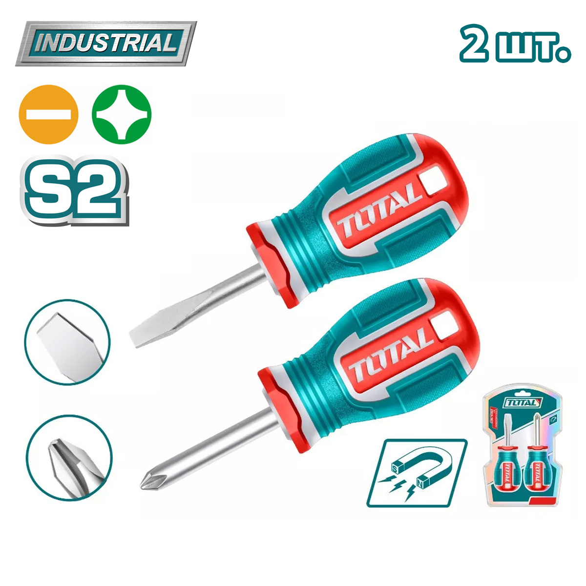Набор отверток TOTAL TKSDS2226 (2 шт)