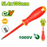 Отвертка крестовая SL4x100мм диэлектрическая DYLLU DTSD7244