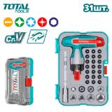 Отвертка Т-образная TOTAL TACSD30316 (31 предмет)