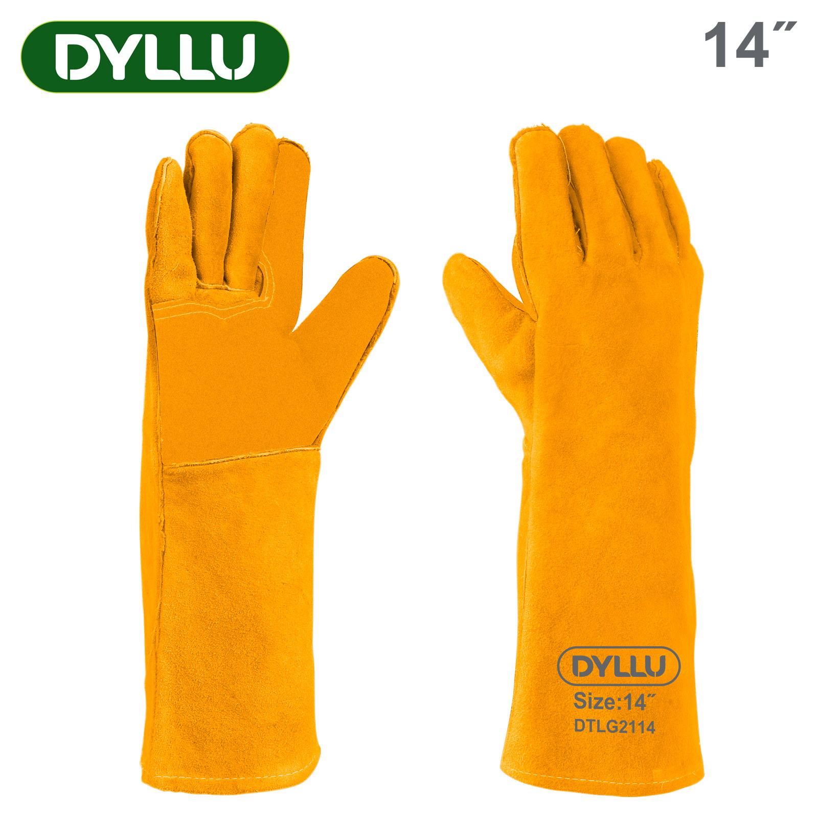 Перчатки сварочные замшевые 14 " DYLLU DTLG2114