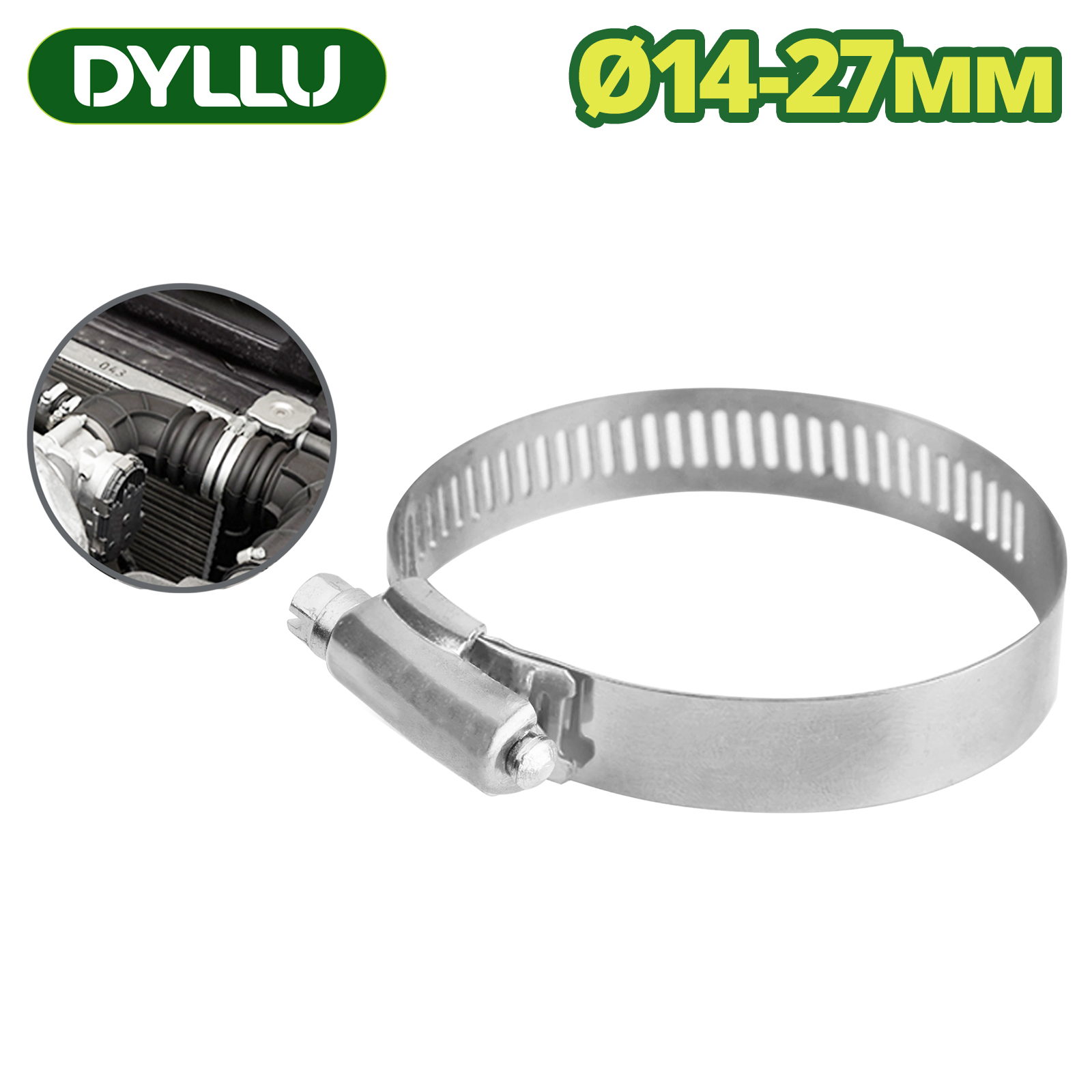 Хомут червячный 14-27 мм DYLLU DTHU2901 (20 шт.)