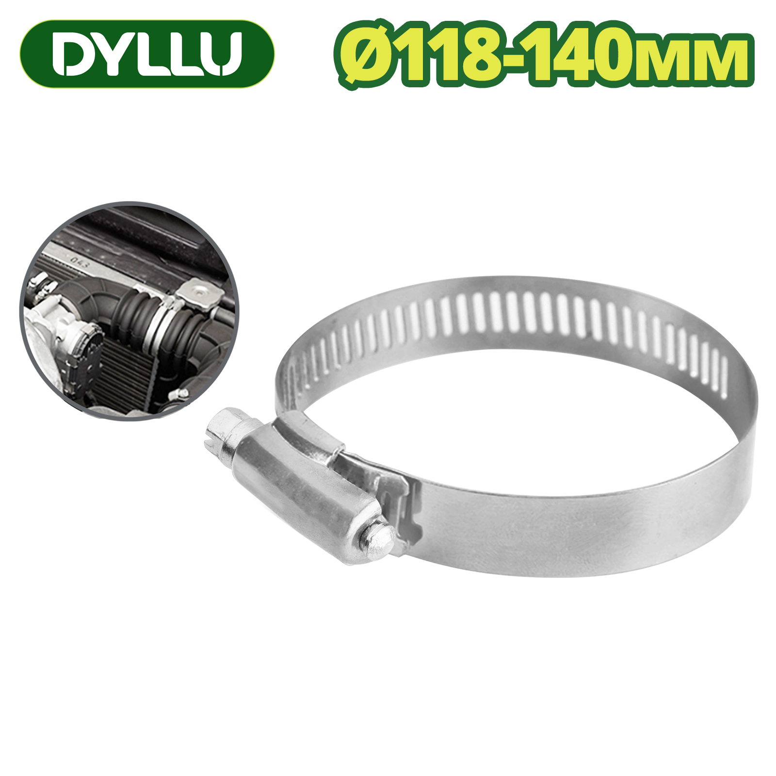 Хомут червячный 118-140 мм DYLLU DTHU2918 (5 шт.)
