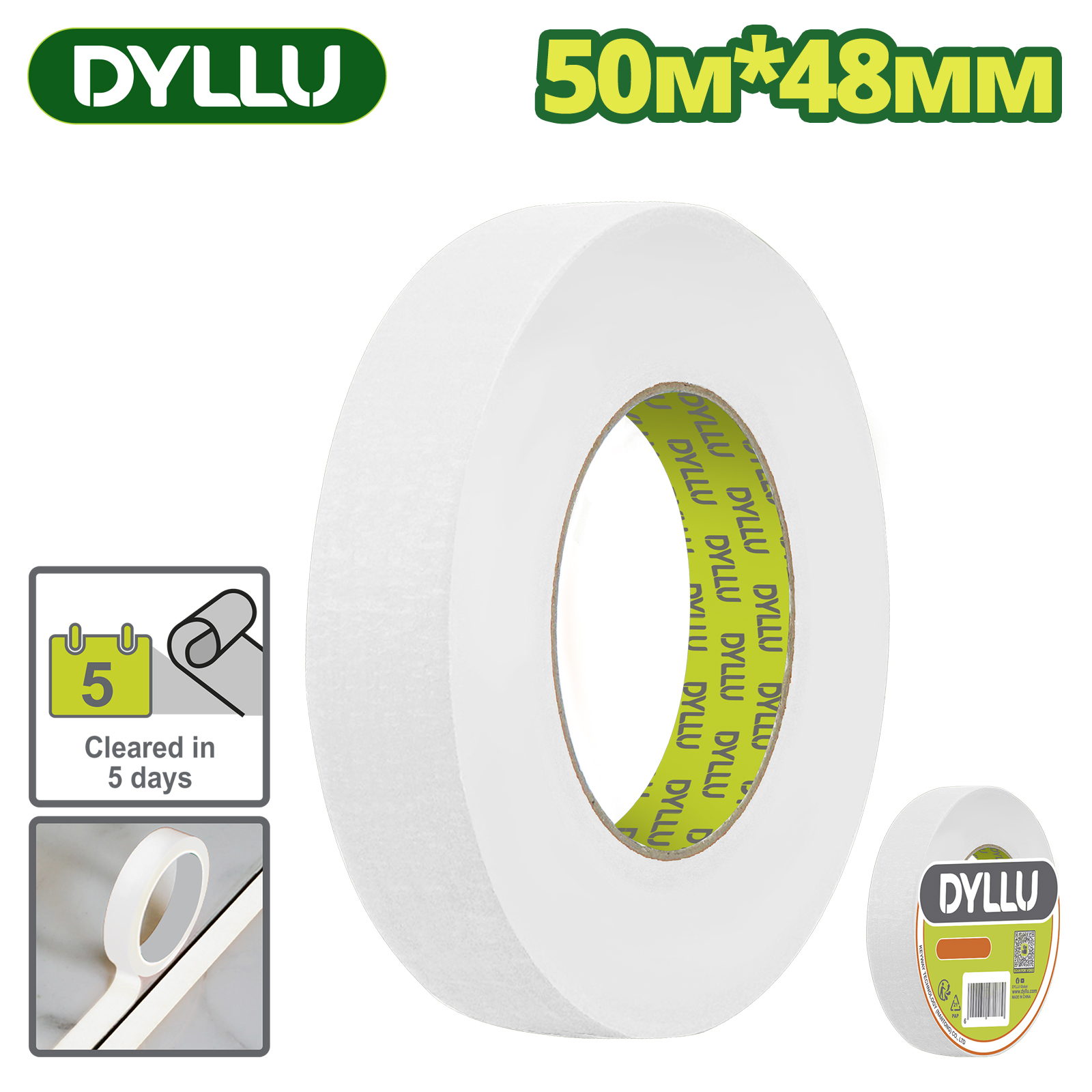 Скотч (лента) малярный 48 мм х50м DYLLU DTPN6H48