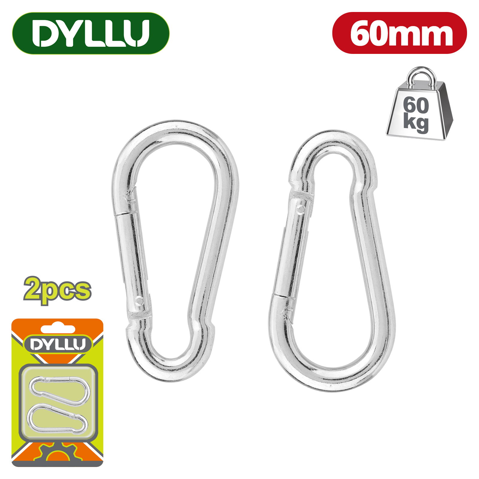 Карабины 60 мм DYLLU DTQL2K03 (2 шт)
