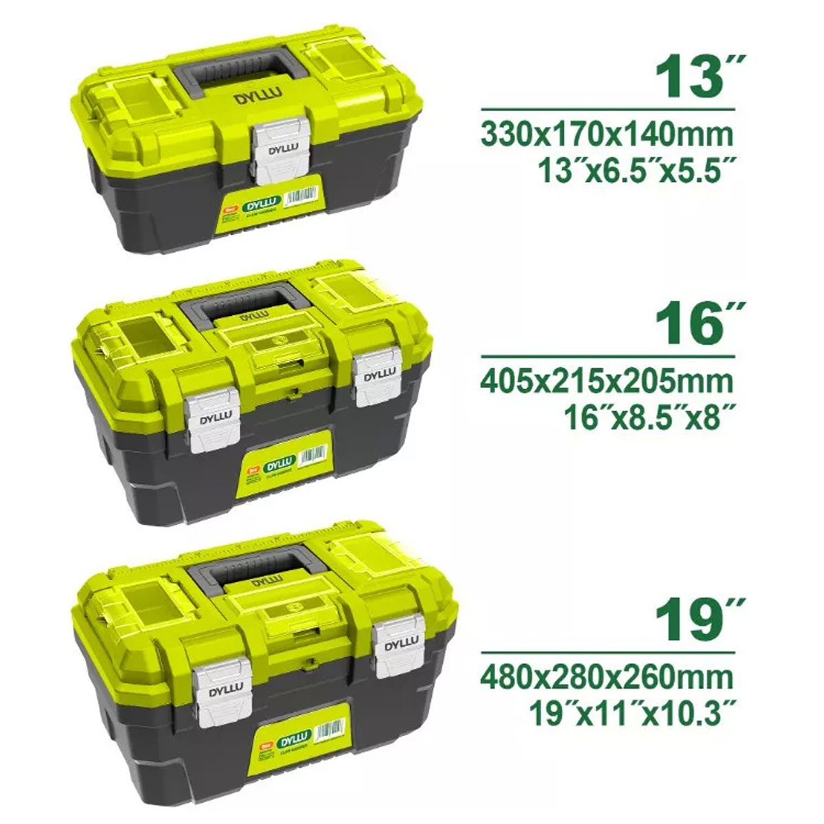 Набор ящиков для инструментов 13 ", 16", 19 " DYLLU DTTB4103