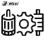 Поршневая группа 61212005B (Complete cylinder and piston for engine with spark ignition for brushcutter)