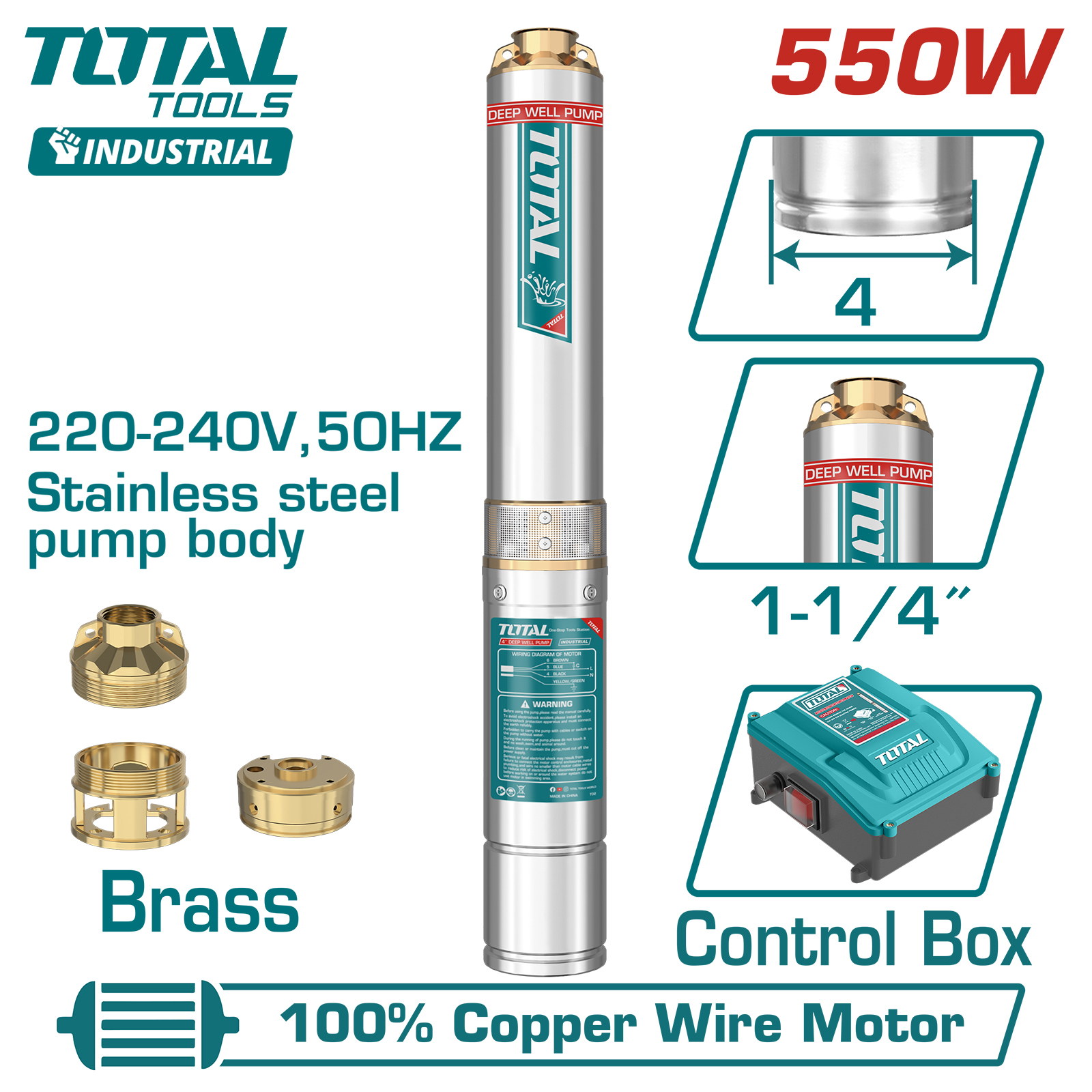 Насос погружной скважинный 4 " TOTAL TWP55506