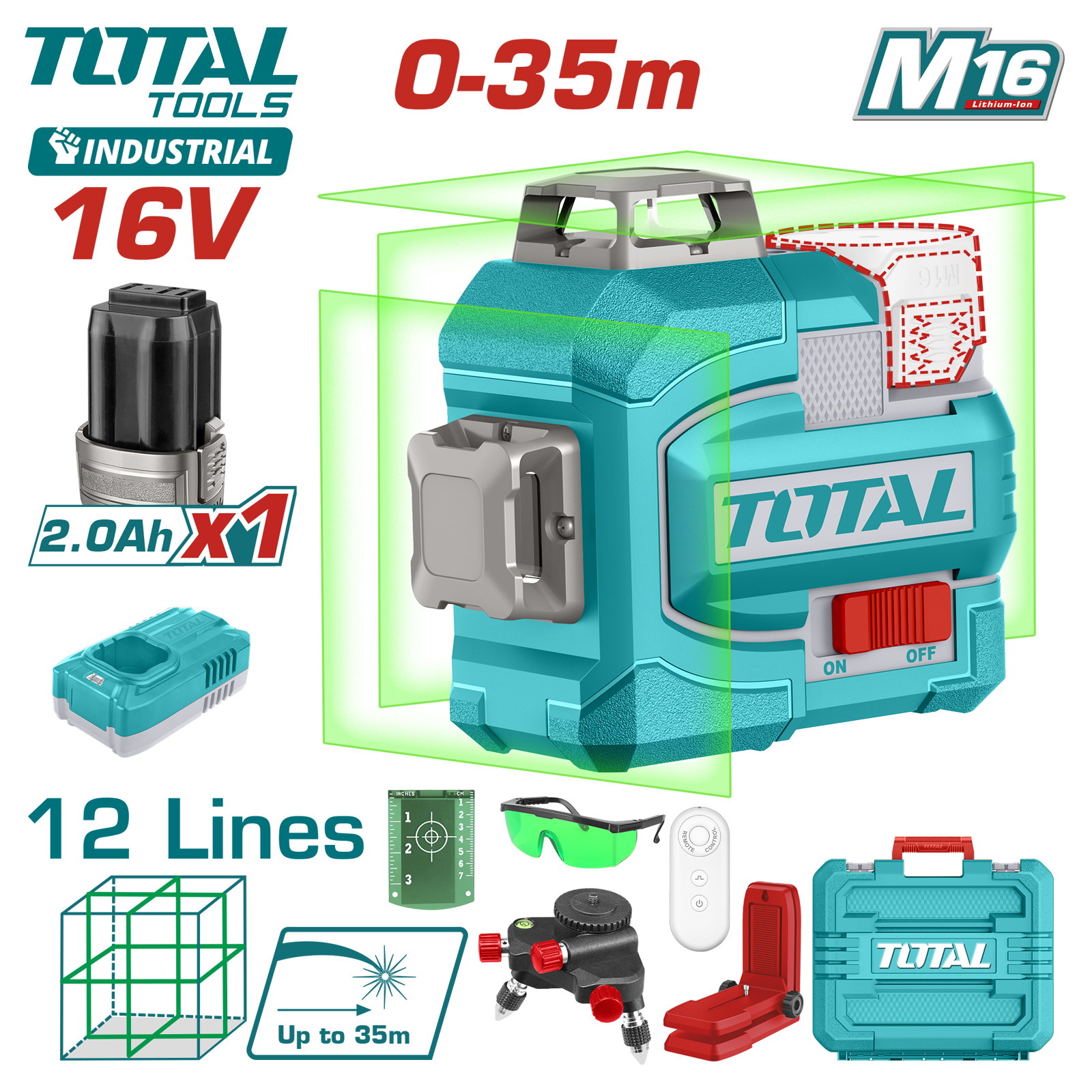 Уровень лазерный самовыравнивающийся TOTAL TLL301201