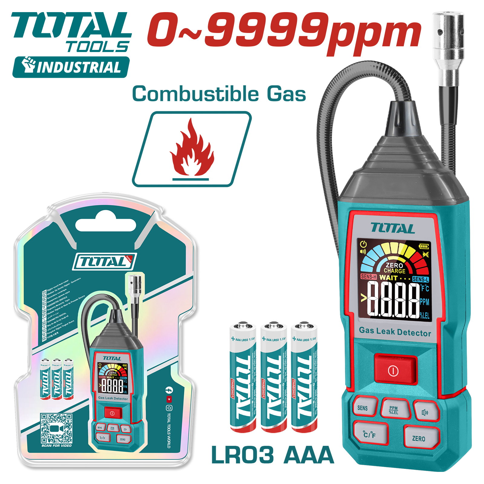 Цифровой индикатор газа TOTAL TETGA031